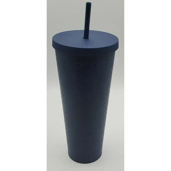 STARBUCKS Matte Navy Blue S and Star Pattern LOGO - Picture 1 of 10